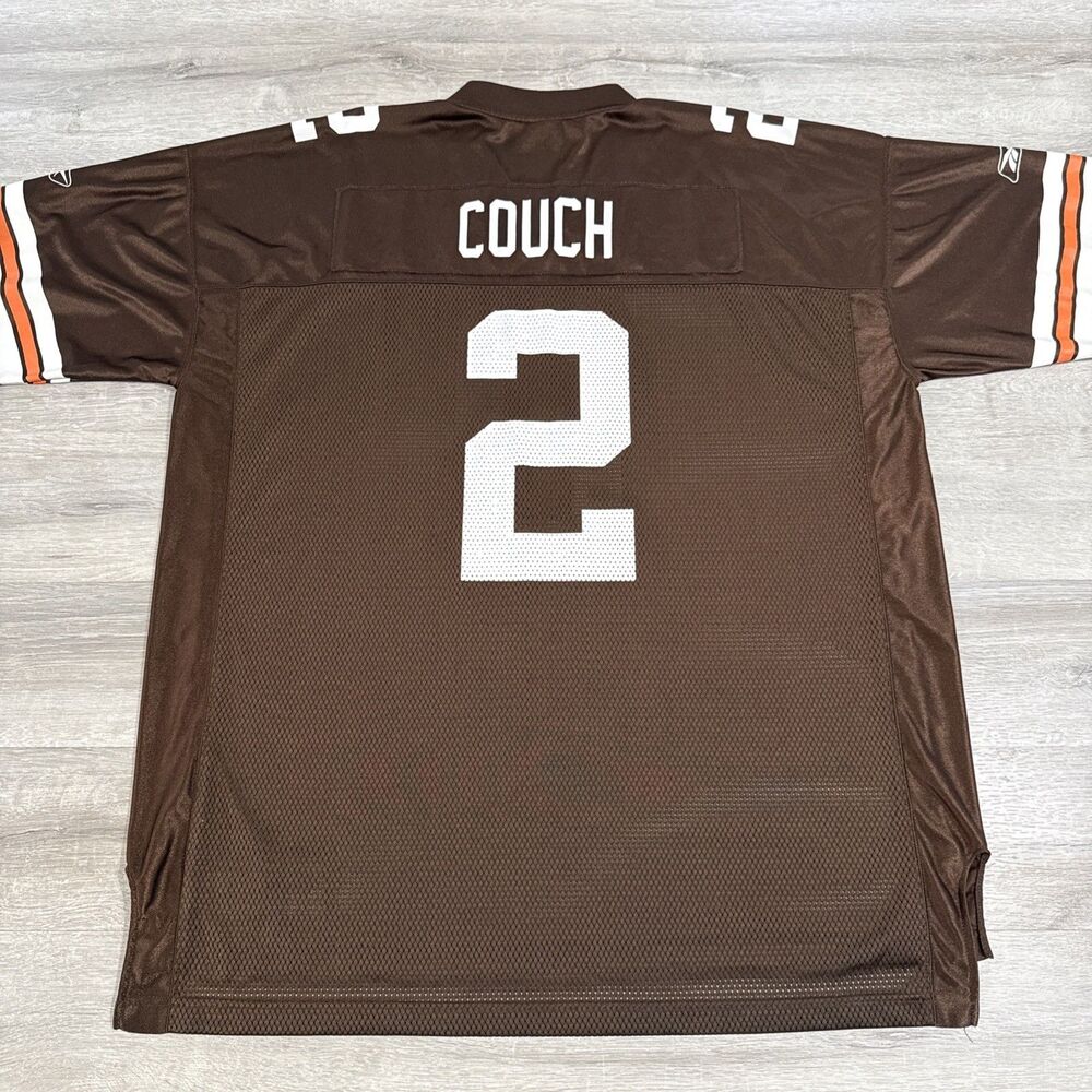 Tim Couch Jersey Cleveland Browns Men’s 2XL Reebok Brown NFL 2 Mesh